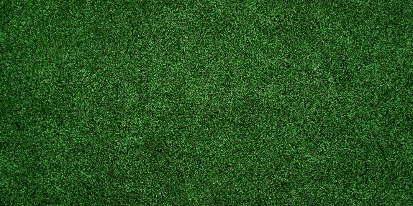 Overhead view of an even artificial grass surface