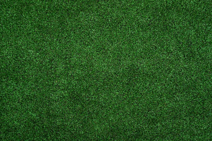 Overhead view of an even artificial grass surface